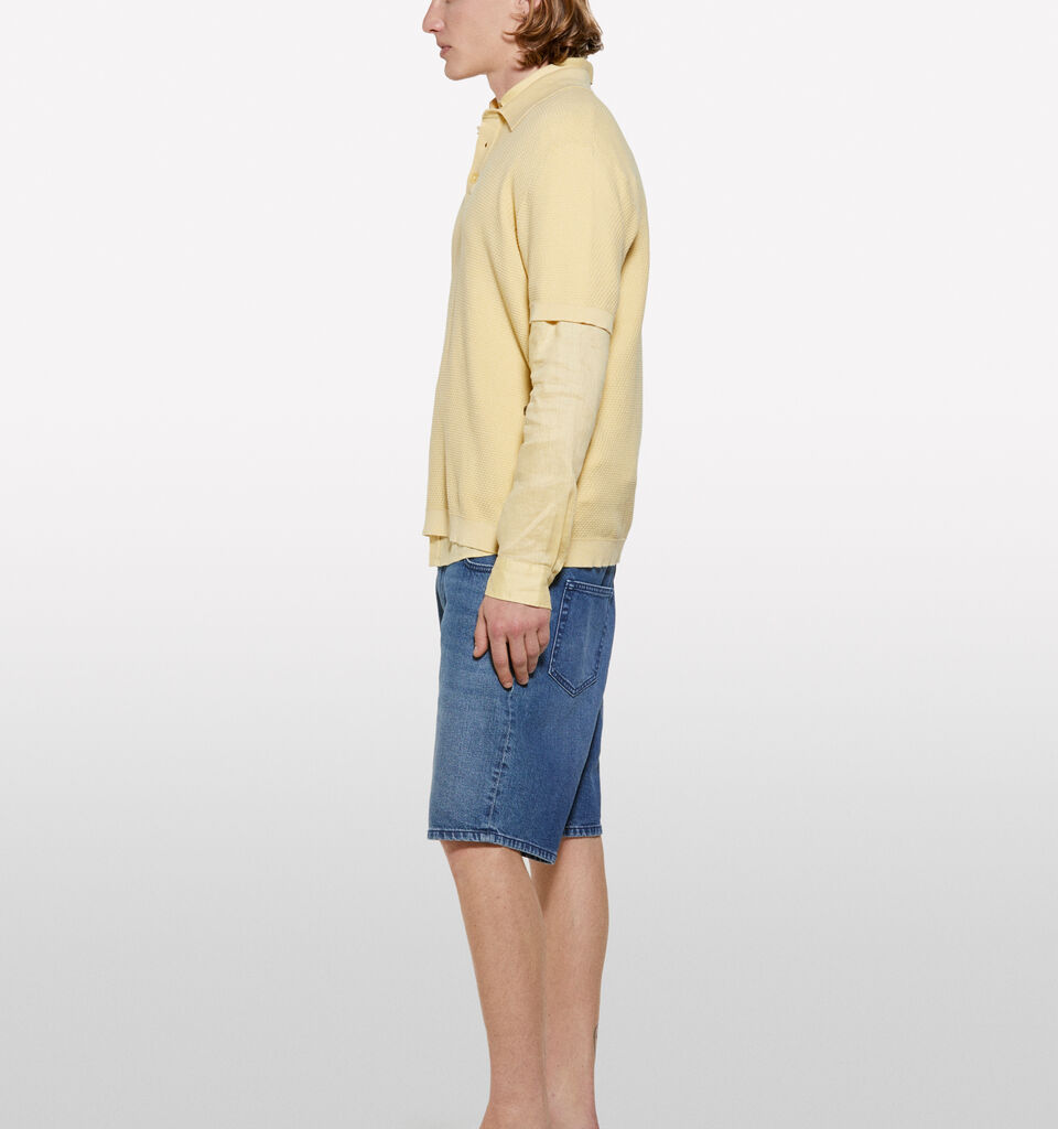 Polo amarelo de malha - polos para homem - Amarelo | Sisley image number 2